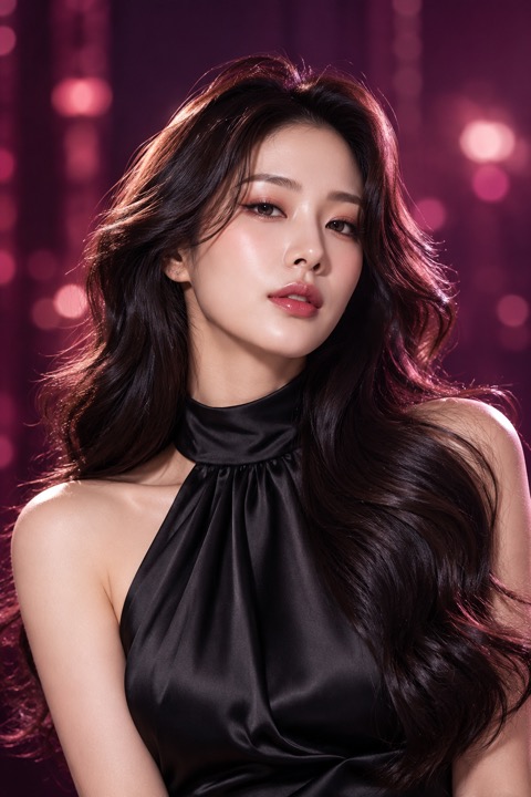 롱 웨이브 헤어스타일 모델